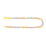Armband Singapurkette Bicolor Gelbgold / Weißgold