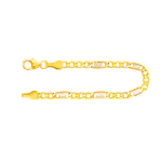Armband als Fantasiekette in Weißgold 333 / 8 Karat, 22 cm lang, 5.2 mm breit, Gewicht ca. 4.6
