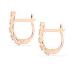 0,2 Karat Diamant Creolen, Rotgold 585 / 14 Karat, Gewicht ca. 1.6 g.