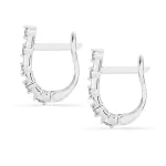 0,2 Karat Diamant Creolen, Weißgold 585 / 14 Karat, Gewicht ca. 1.6 g.