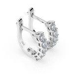 0,6 Karat Diamant Creolen, Weißgold 585 / 14 Karat, Gewicht ca. 2.2 g.