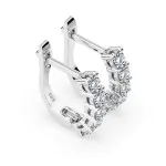 0,6 Karat Diamant Creolen, Weißgold 585 / 14 Karat, Gewicht ca. 2.2 g.