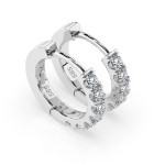 0,42 Karat Diamant Creolen, Weißgold 585 / 14 Karat, Gewicht ca. 2.1 g.