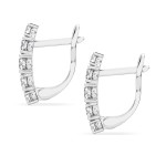 0,85 Karat Diamant Creolen, Weißgold 585 / 14 Karat, Gewicht ca. 2.1 g.