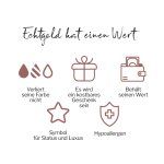 Goldkette als Panzerkette flach in Gelbgold 333 / 8K, 42 cm lang, 1,1 mm breit, Gewicht ca. 1.3 g.