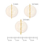 Goldkette als Singapurkette in Gelbgold 585 / 14K, 42 cm lang, 1,2 mm breit, Gewicht ca. 1.2 g.