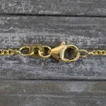 Goldkette als Ankerkette rund in Gelbgold 333 / 8K, 38 cm lang, 2 mm breit, Gewicht ca. 3.7 g.