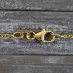 Goldkette als Ankerkette rund in Gelbgold 333 / 8K, 40 cm lang, 2 mm breit, Gewicht ca. 3.9 g.