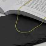 Goldkette als Ankerkette rund in Gelbgold 333 / 8K, 38 cm lang, 2 mm breit, Gewicht ca. 3.7 g.