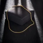 Goldkette als Ankerkette rund in Gelbgold 333 / 8K, 60 cm lang, 2,4 mm breit, Gewicht ca. 8.3 g.