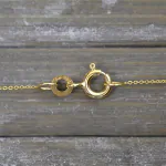 Goldkette als Ankerkette flach in Gelbgold 333 / 8 Karat, 40 cm lang, 0.8 mm breit, Gewicht ca. 0,7 g.