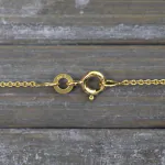 Goldkette als Ankerkette flach in Gelbgold 333 / 8 Karat, 80 cm lang, 1.2 mm breit, Gewicht ca. 2,7 g.