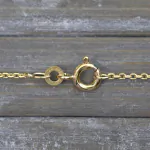 Goldkette als Ankerkette diamantiert in Gelbgold 333 / 8 Karat, 90 cm lang, 1.3 mm breit, Gewicht ca. 4.2