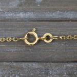 Goldkette als Ankerkette diamantiert in Gelbgold 333 / 8K, 38 cm lang, 1,7 mm breit, Gewicht ca. 3 g.