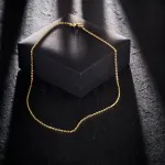 Goldkette als Ankerkette diamantiert in Gelbgold 333 / 8K, 55 cm lang, 1,9 mm breit, Gewicht ca. 5.9 g.