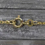 Goldkette als Ankerkette diamantiert in Gelbgold 333 / 8 Karat, 75 cm lang, 1.9 mm breit, Gewicht ca. 8.1