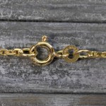 Goldkette als Ankerkette diamantiert in Gelbgold 333 / 8K, 50 cm lang, 1,9 mm breit, Gewicht ca. 5.4 g.