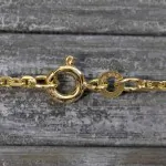 Goldkette als Ankerkette diamantiert in Gelbgold 333 / 8K, 70 cm lang, 1,9 mm breit, Gewicht ca. 7.5 g.
