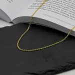 Goldkette als Ankerkette diamantiert in Gelbgold 333 / 8K, 42 cm lang, 1,9 mm breit, Gewicht ca. 4.6 g.