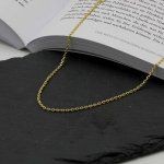 Goldkette als Ankerkette diamantiert in Gelbgold 750 / 18K, 50 cm lang, 1,9 mm breit, Gewicht ca. 8.4 g.