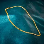 Goldkette als Panzerkette flach in Gelbgold 585 / 14K, 80 cm lang, 4,1 mm breit, Gewicht ca. 36.5 g.