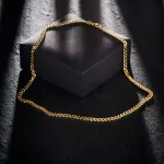 Goldkette als Panzerkette flach in Gelbgold 585 / 14K, 70 cm lang, 4,7 mm breit, Gewicht ca. 41.6 g.