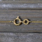 Goldkette als Panzerkette flach in Gelbgold 333 / 8K, 50 cm lang, 1,2 mm breit, Gewicht ca. 2.3 g.