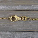 Goldkette als Panzerkette flach in Gelbgold 333 / 8K, 75 cm lang, 1,4 mm breit, Gewicht ca. 4.2 g.