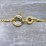 Goldkette als Panzerkette flach in Gelbgold 333 / 8K, 40 cm lang, 1,4 mm Breit, Gewicht ca. 2.2 g.
