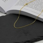 Goldkette als Panzerkette flach in Gelbgold 333 / 8K, 40 cm lang, 1,4 mm Breit, Gewicht ca. 2.2 g.