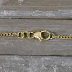Goldkette als Panzerkette flach in Gelbgold 333 / 8K, 60 cm lang, 1,7 mm breit, Gewicht ca. 5.5 g.