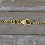 Goldkette als Panzerkette flach in Gelbgold 333 / 8K, 80 cm lang, 1,7 mm breit, Gewicht ca. 7.3 g.