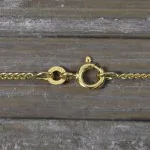 Goldkette als Panzerkette flach in Gelbgold 333 / 8K, 85 cm lang, 1,7 mm breit, Gewicht ca. 6.9 g.