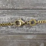 Goldkette als Panzerkette flach in Gelbgold 333 / 8K, 45 cm lang, 2,1 mm breit, Gewicht ca. 5.4 g.