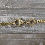 Goldkette als Panzerkette flach in Gelbgold 333 / 8K, 55 cm lang, 2,1 mm breit, Gewicht ca. 6.6 g.