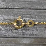 Goldkette als Panzerkette flach in Gelbgold 333 / 8K, 70 cm lang, 2,1 mm breit, Gewicht ca. 8.1 g.