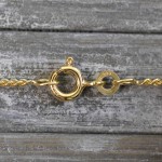 Goldkette als Panzerkette flach in Gelbgold 333 / 8K, 38 cm lang, 2,1 mm breit, Gewicht ca. 4.4 g.