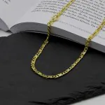 Goldkette als Dollarkette in Gelbgold 333 / 8K, 45 cm lang, 3,7 mm breit, Gewicht ca. 16.8 g.