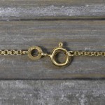 Goldkette als Erbskette in Gelbgold 333 / 8 Karat, 65 cm lang, 1.5 mm breit, Gewicht ca. 4.8 g.