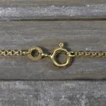 Goldkette als Erbskette in Gelbgold 333 / 8K, 45 cm lang, 1,5 mm breit, Gewicht ca. 3.3 g.