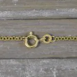 Goldkette als Erbskette in Gelbgold 333 / 8K, 65 cm lang, 2 mm breit, Gewicht ca. 5.7 g.