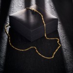 Goldkette als Panzerstegkette in Gelbgold 375 / 9 Karat, 75 cm lang, 2.5 mm breit, Gewicht ca. 7.3 g.