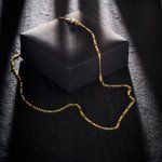 EDELIND Goldkette als Panzerstegkette in Gelbgold 333 / 8K, 42 cm lang, 2,5 mm breit, Gewicht ca. 4 g.