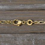 EDELIND Goldkette als Panzerstegkette in Gelbgold 333 / 8K, 42 cm lang, 2,5 mm breit, Gewicht ca. 4 g.