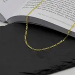Goldkette als Panzerstegkette in Gelbgold 333 / 8K, 50 cm lang, 2,5 mm breit, Gewicht ca. 4.6 g.