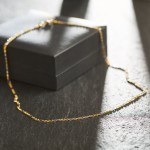 Goldkette als Panzerstegkette in Bicolor Gelbgold / Weißgold 333 / 8K, 42 cm lang, 2,5 mm breit, Gewicht ca. 4 g.