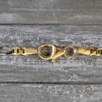 Armband als Panzerstegkette in Bicolor Gelbgold / Weißgold 333 / 8K, 19.5 cm lang, 2,5 mm breit, Gewicht ca. 1.9 g.