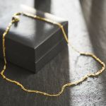 Goldkette als Panzerstegkette in Gelbgold 585 / 14K, 50 cm lang, 3,1 mm breit, Gewicht ca. 5.5 g.