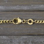 Goldkette als Panzerstegkette in Gelbgold 333 / 8K, 90 cm lang, 3,1 mm breit, Gewicht ca. 8.6 g.