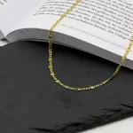 Goldkette als Panzerstegkette in Gelbgold 585 / 14K, 70 cm lang, 3,1 mm breit, Gewicht ca. 7.8 g.